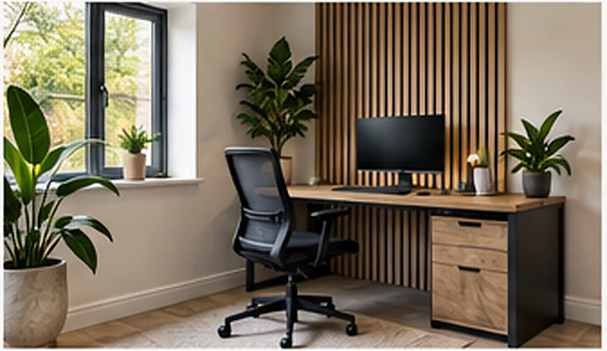 Garage converted into a home office